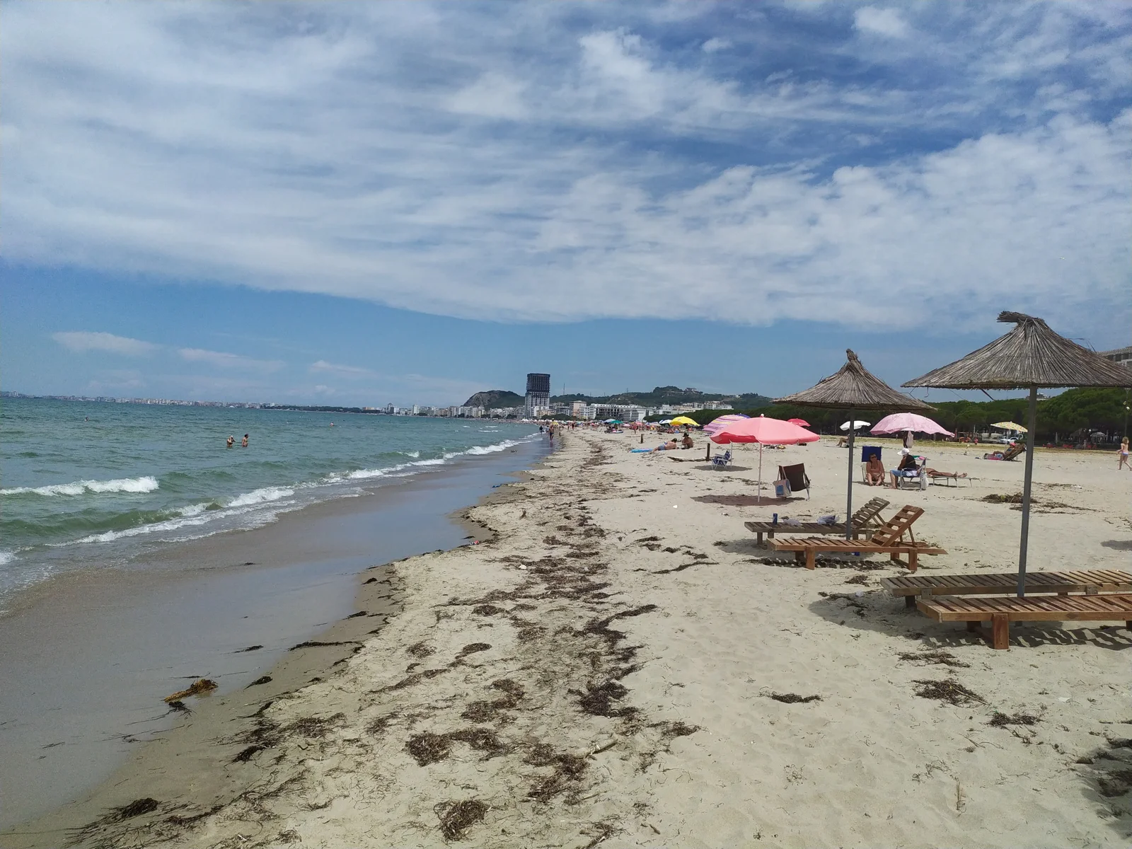 Golem beach, Albania, photographed by Leeturtle on 20 June 2020